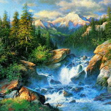 Схема вышивки «пейзаж»