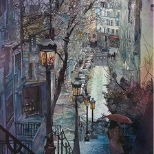 Схема вышивки «Под дождем»