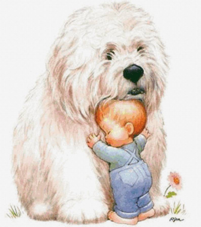 Мальчик с собакой - детское - предпросмотр