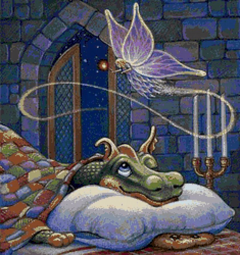 Дракончик и фея - детское - предпросмотр