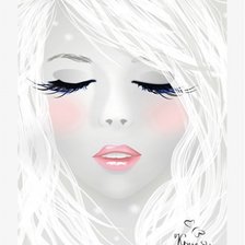 Схема вышивки «снежная красавица»