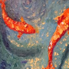 Схема вышивки «карпы»