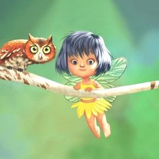 Схема вышивки «феечка с совой»