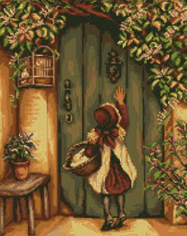 Девочка с корзинкой - предпросмотр