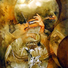 Схема вышивки «Звуки скрипки»