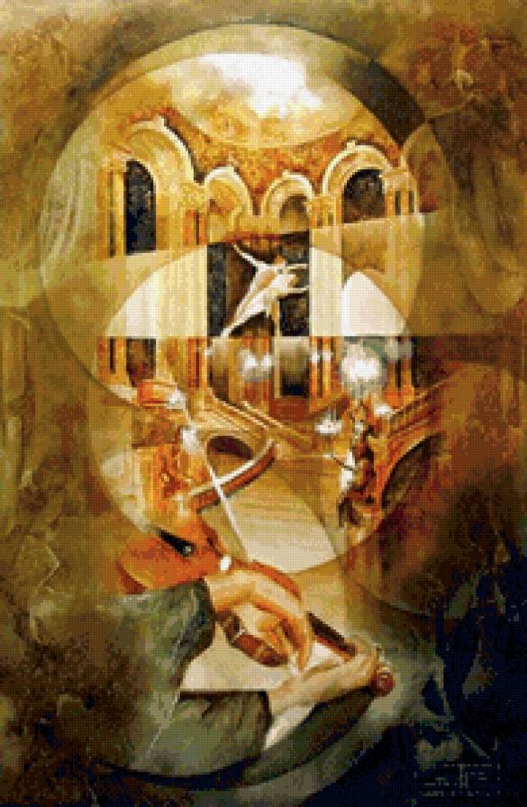 мелодия скрипки - скрипка, живопись, картина, музыка - предпросмотр