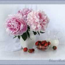 Схема вышивки «розовые пионы»