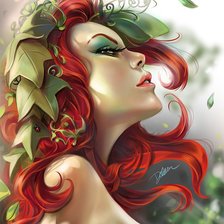 Схема вышивки «девушка плющ»