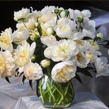 Схема вышивки «букет пионов»