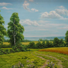 Схема вышивки «пейзаж»