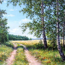 Схема вышивки «русские берёзы»