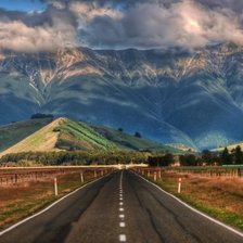 Схема вышивки «Новая Зеландия. Дорога.»