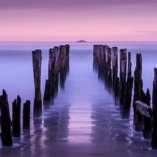 Схема вышивки «Новая Зеландия. закат»