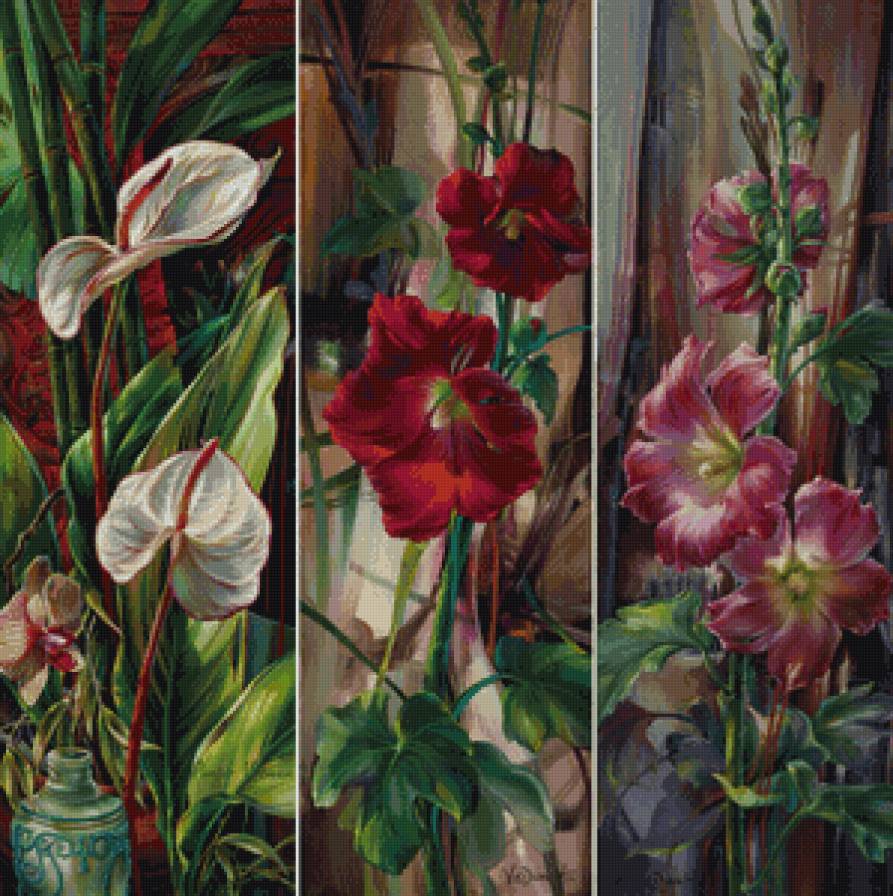 Цветочные панели - цветы - предпросмотр