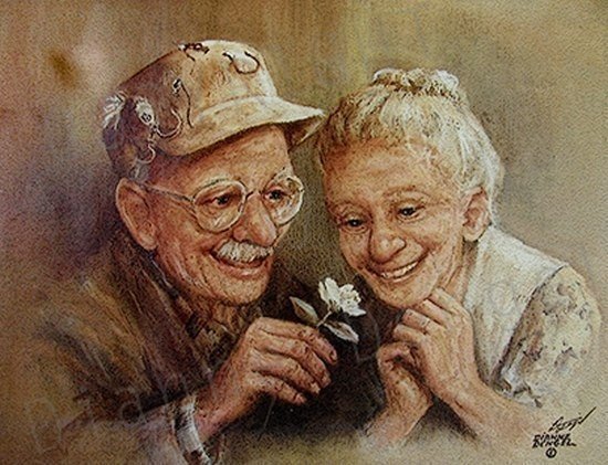 Двое - любовь, люди, цветок - оригинал