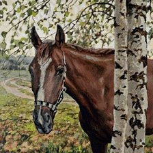 Схема вышивки «конь»