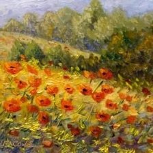 Схема вышивки «Маки»