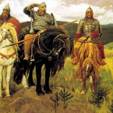 Схема вышивки «Три богатыря»