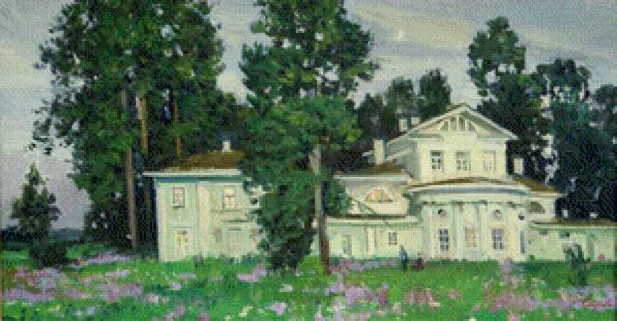 УСАДЬБА В ДЕРЕВНЕ - усадьба, луг, лето, сад, цветы, зелень - предпросмотр