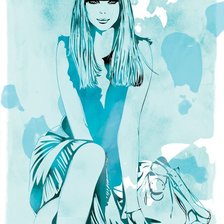 Схема вышивки «девушка»