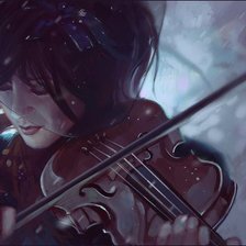 Схема вышивки «Скрипачка»