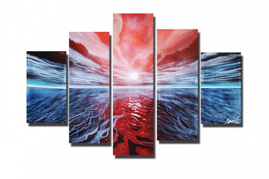 Закат - сегментированные картины - оригинал