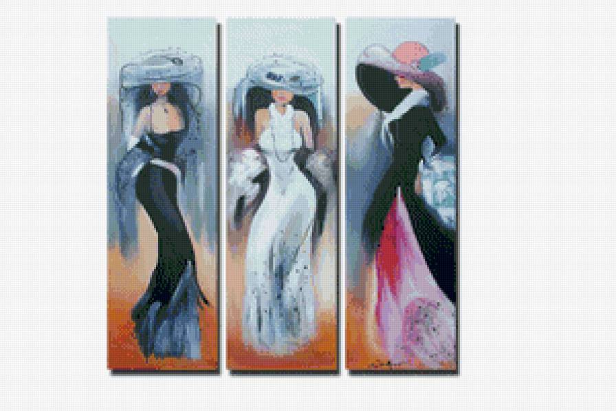 Дамы - сегментированные картины - предпросмотр