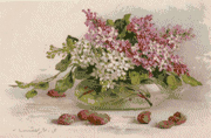 сирень в стеклянной банке - предпросмотр