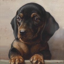 Схема вышивки «собаки»