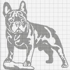 Схема вышивки «бульдог»