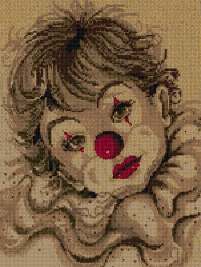 грустный клоун - люди - предпросмотр