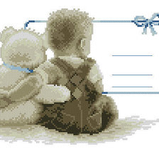 Схема вышивки «метрика для мальчика»