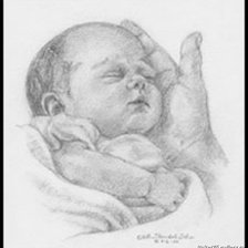 Схема вышивки «спящий малыш»