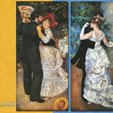 Схема вышивки «П.О.Ренуар Деревенский танец. Городской танец.»