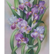 Схема вышивки «Букет ирисов»