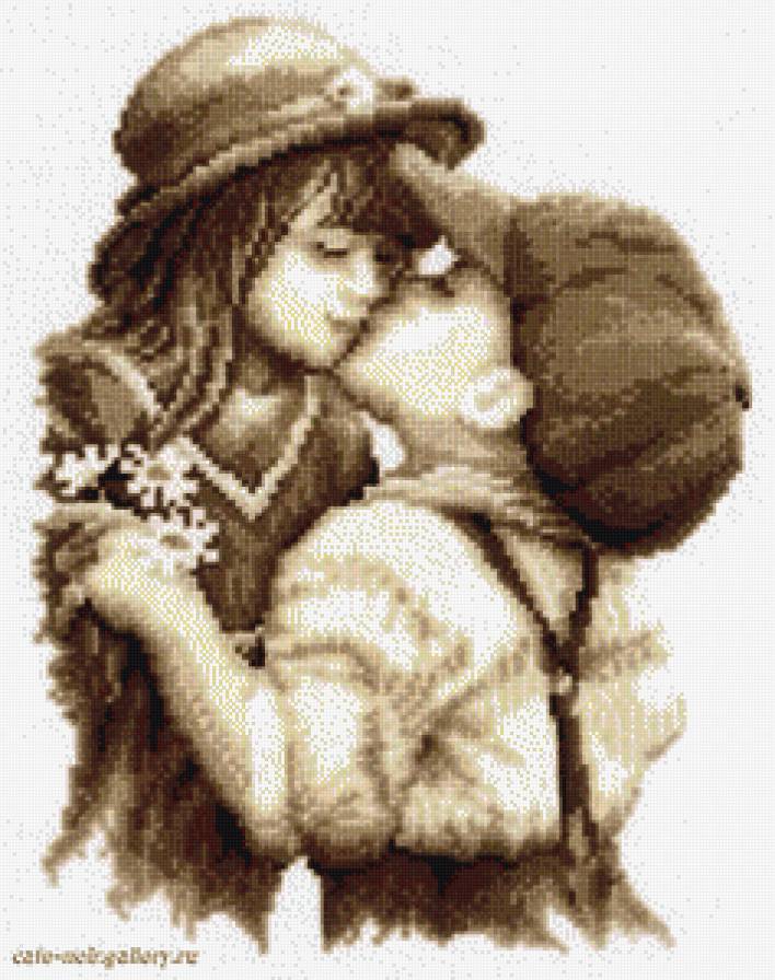 первый поцелуй - монохром - предпросмотр