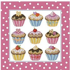 Схема вышивки «Кексы»