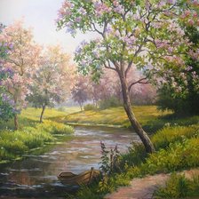 Схема вышивки «пейзаж»