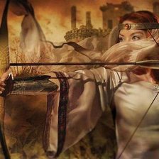 Схема вышивки «Воительница»