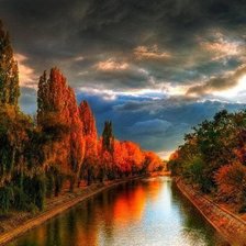 Схема вышивки «Осенний закат»