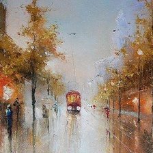 Схема вышивки «Трамвай»