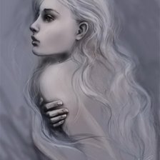 Схема вышивки «девушка в профиль»