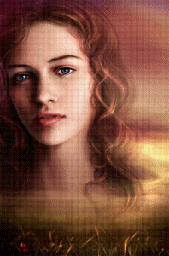 Очарование - закат, девушка, девушки - предпросмотр