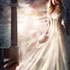 Схема вышивки «Девушка в белом»