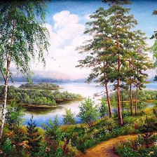 Схема вышивки «пейзаж»