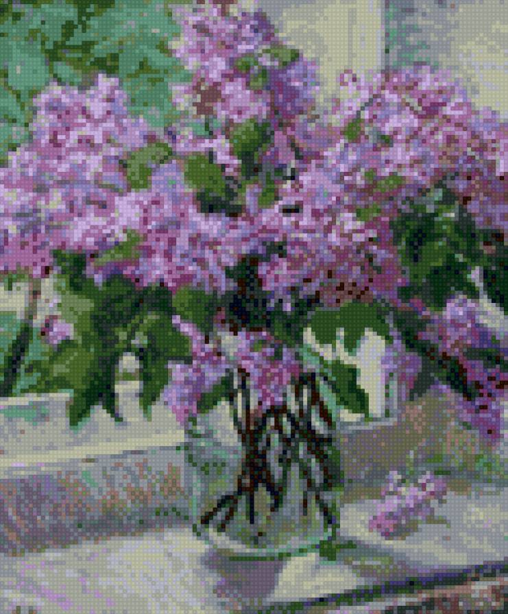 Сирень на окне - сирень, цветы - предпросмотр