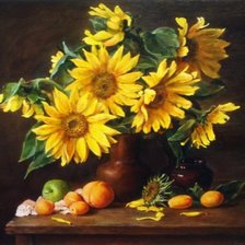 Схема вышивки «подсолнухи»