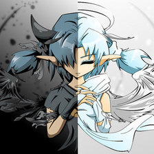 Схема вышивки «ангелок и дьяволенок»