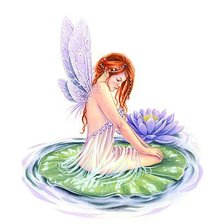 Схема вышивки «синий лотос»