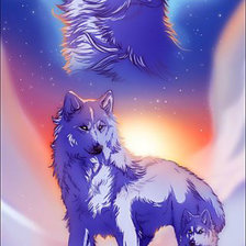 Схема вышивки «волки»